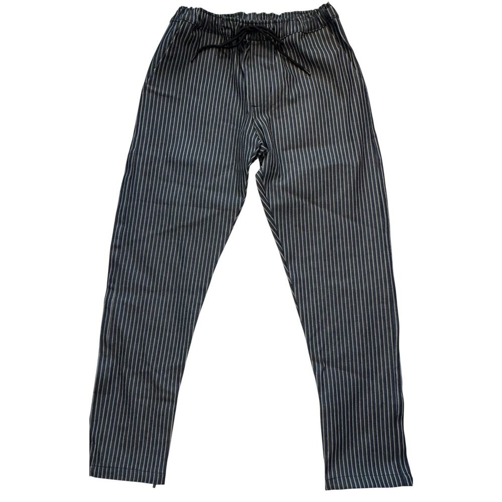 Major Threads Jastillana Zip Trouser Stripe Denim Mens Size Large Drawstring USA